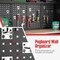 Metal Rubber Wood Tool Storage Workbench with Pegboard, Drawers and Casters